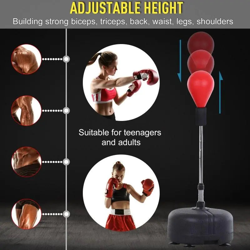 Premium Quality Adjustable Speed Ball with Stand for Teens and Adults - 360° Bounce Design, Portable for Stress Relief and Fitness - Perfect for Indoor and Outdoor Use