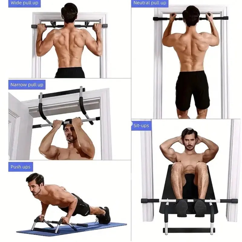 Door Pull-Up Bar for Comprehensive Strength Training and Core Development - Ideal for Home Gym Fitness