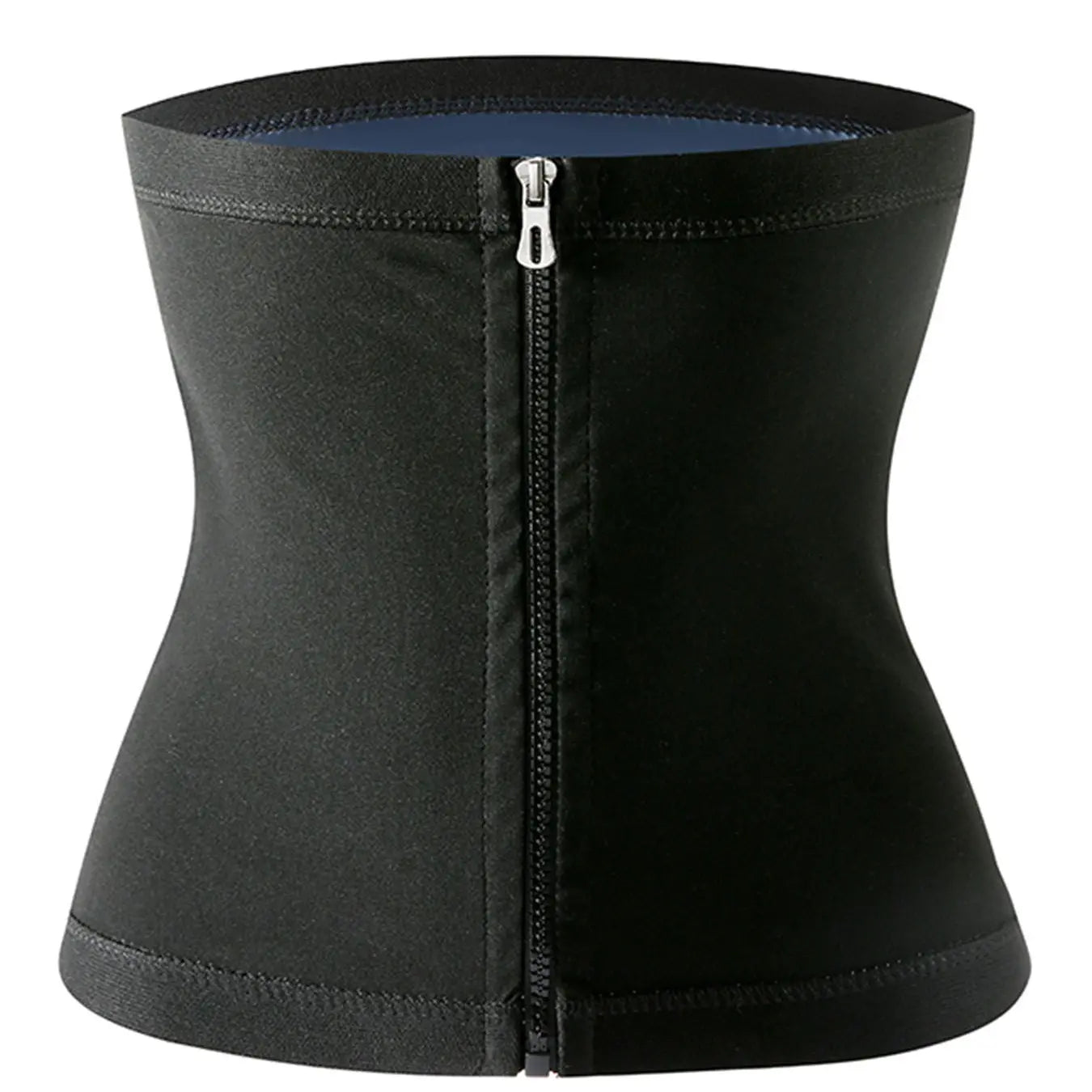 Men's Waist Trainer Zipper Sweat Belt - Sauna Workout Band, All-Season Fitness Waistband with Sporty Design