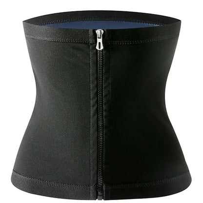 Men's Waist Trainer Zipper Sweat Belt - Sauna Workout Band, All-Season Fitness Waistband with Sporty Design