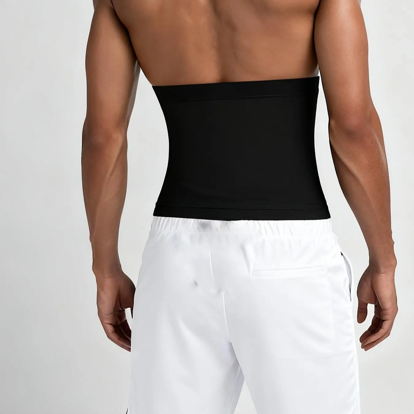 Men's Waist Trainer Zipper Sweat Belt - Sauna Workout Band, All-Season Fitness Waistband with Sporty Design