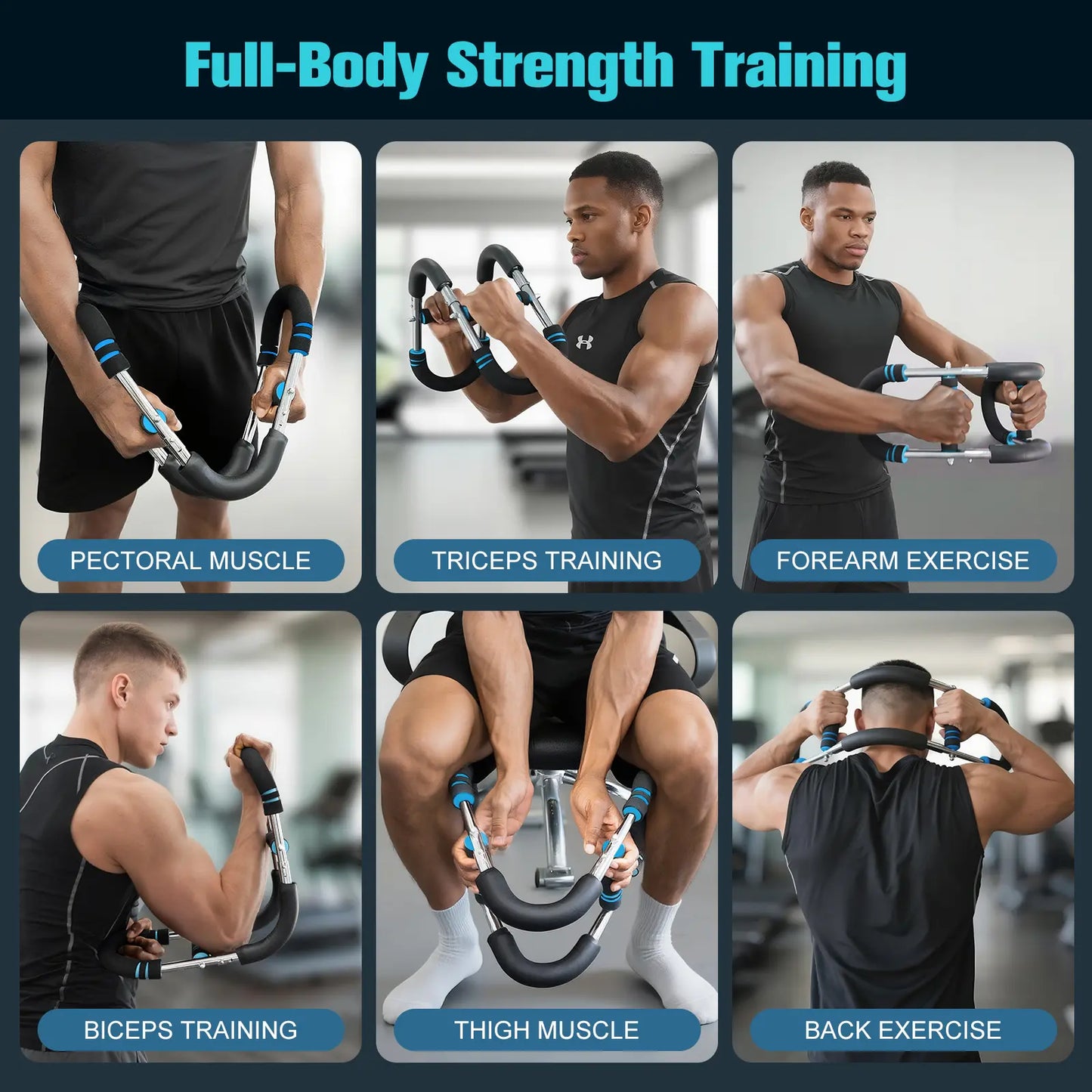 Relifesports Adjustable Twister Arm Trainer - Spring Resistance Chest and Shoulder Workout Equipment for Men, Portable Home Fitness Gear