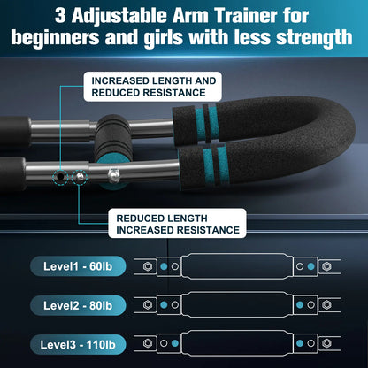 Relifesports Adjustable Twister Arm Trainer - Spring Resistance Chest and Shoulder Workout Equipment for Men, Portable Home Fitness Gear