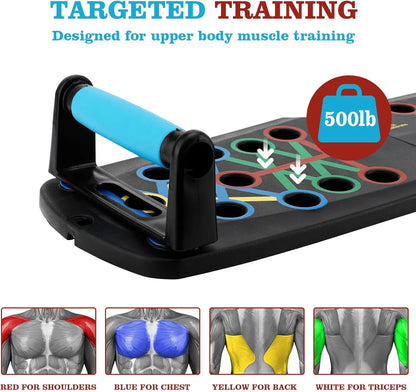 Push-Up Board Fitness, Portable Foldable 28-In-1 Push-Up Bar for Home Gym, Push-Up Handles for Floor, Professional Strength Training Equipment for Men and Women Equipment Multi-Functional Pushup Push up Bars Multifunctional Workout Station Home Gym Rack,S