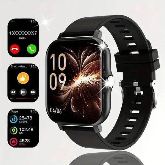 Premium Smart Watch for Men and Women with 1.83" Touch Screen, Advanced Fitness Tracker, Workout Activity Monitor, Message Notifications, Multiple Sports Modes, IP68 Waterproof, Compatible with iOS and Android Devices