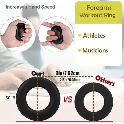 Pro Grip Trainer 4-Pack Adjustable Resistance (10-130 Lbs) Gym Muscle Builder， Weak Grip? Fix in 2 Weeks! (Office/Gym/Carpal Tunnel Relief) Forearm Exerciser