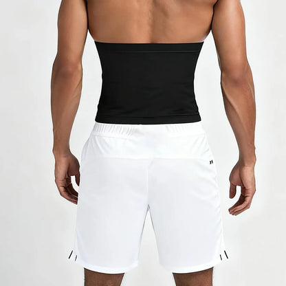 Men's Waist Trainer Zipper Sweat Belt - Sauna Workout Band, All-Season Fitness Waistband with Sporty Design