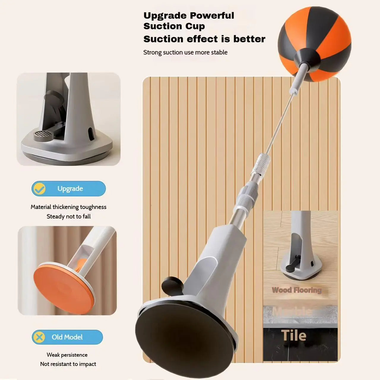 Premium Quality Adjustable Speed Ball with Stand for Teens and Adults - 360° Bounce Design, Portable for Stress Relief and Fitness - Perfect for Indoor and Outdoor Use