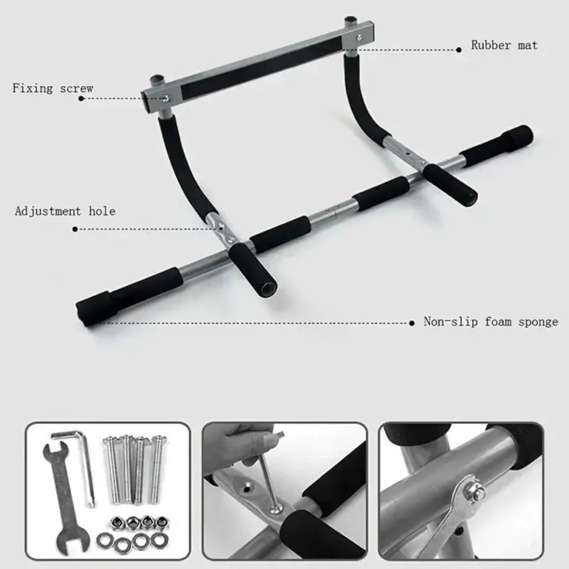Door Pull-Up Bar for Comprehensive Strength Training and Core Development - Ideal for Home Gym Fitness