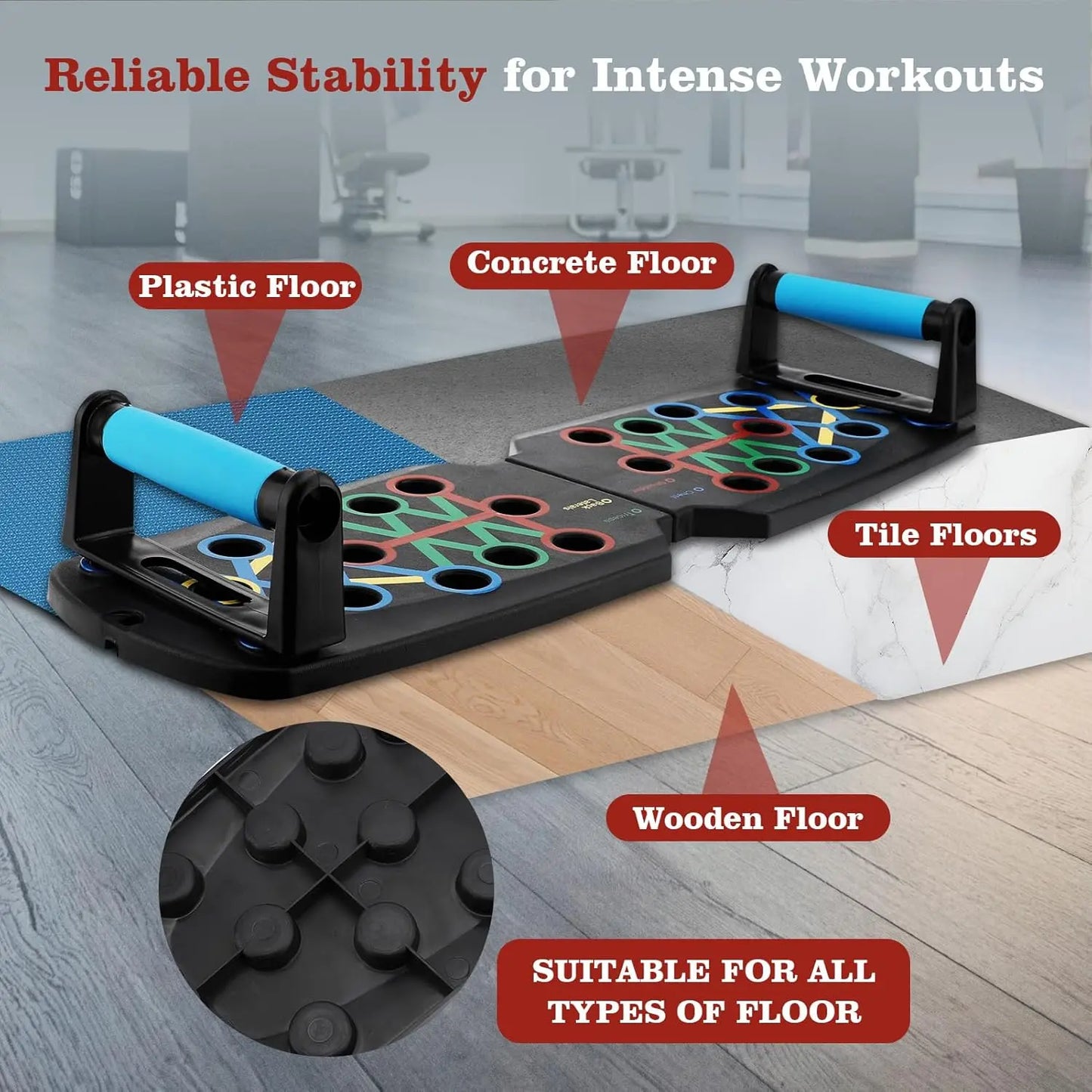 Push-Up Board Fitness, Portable Foldable 28-In-1 Push-Up Bar for Home Gym, Push-Up Handles for Floor, Professional Strength Training Equipment for Men and Women Equipment Multi-Functional Pushup Push up Bars Multifunctional Workout Station Home Gym Rack,S