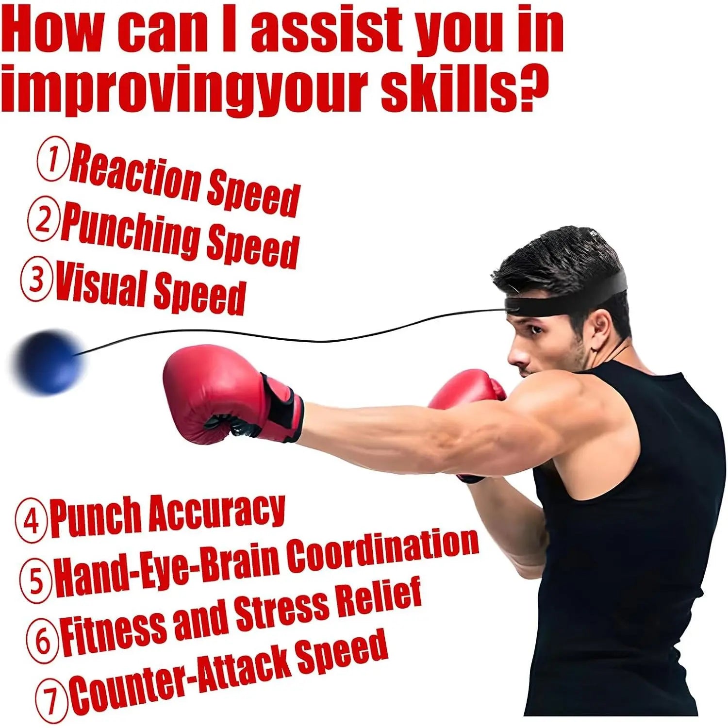 Professional Boxing Reflex Ball Set with Adjustable Headband for Enhanced Punching Practice and Reaction Improvement, Ideal Gift for Men, Premium Exercise Equipment