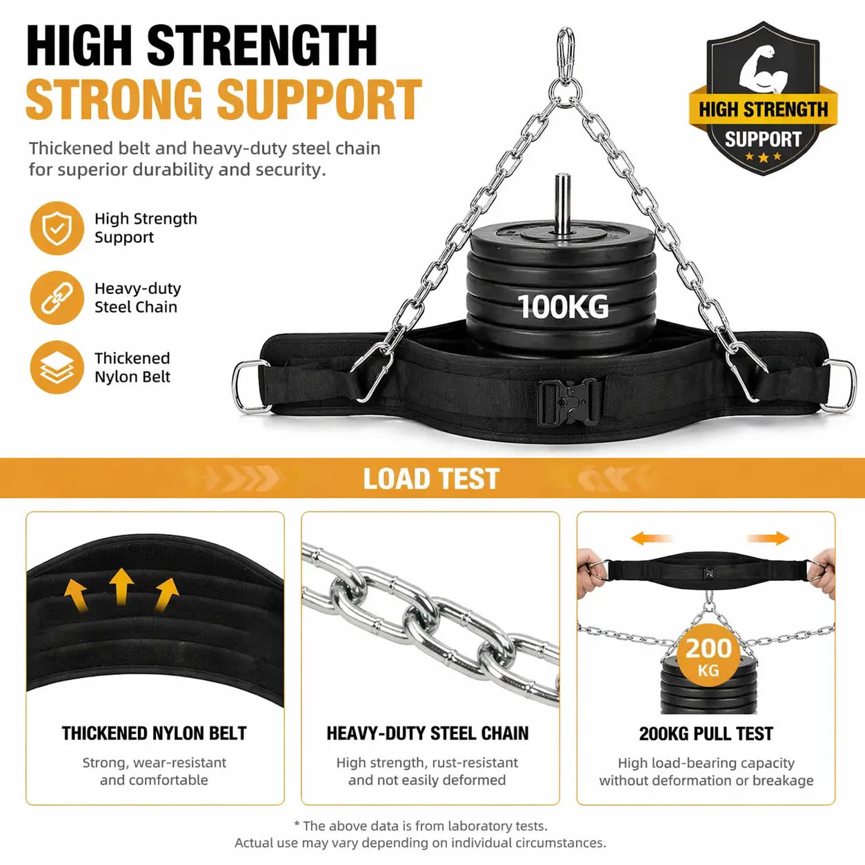 Weighted Dip Belt for Enhanced Pull-Ups, Dips, and Squats – Durable Steel Chain, Padded Comfort Design, Adjustable Strength Training Accessory for Both Men and Women