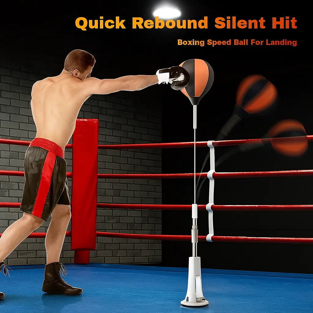 Premium Quality Adjustable Speed Ball with Stand for Teens and Adults - 360° Bounce Design, Portable for Stress Relief and Fitness - Perfect for Indoor and Outdoor Use